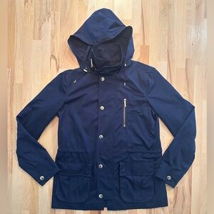 Lauren Ralph Lauren Navy Rain Coat with Gold Hardware